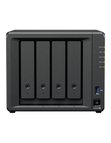 Servidor nas synology disk station ds925+ 4gb 4 bahias gigabit ethernet