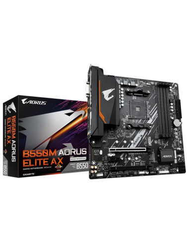 Placa base gigabyte b550m aorus elite  ax am4 matx 4xddr4