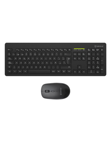 Teclado + raton unykach mk212 pro slim inalambrico