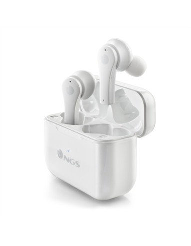 Auriculares inalambricos ngs artica bloom white bluetooth 5.1 + estuche de carga - blanco