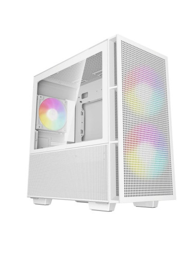 Caja ordenador gaming deepcool matx ch360 argb cristal templado blanca