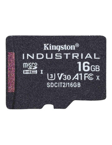 Tarjeta memoria sdhc 16gb kingston industrial uhs - i cl10