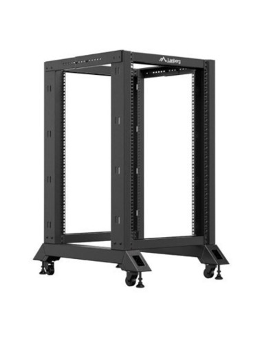 Armario lanberg abierto rack 19 pulgadas 18u -  600x800 negro