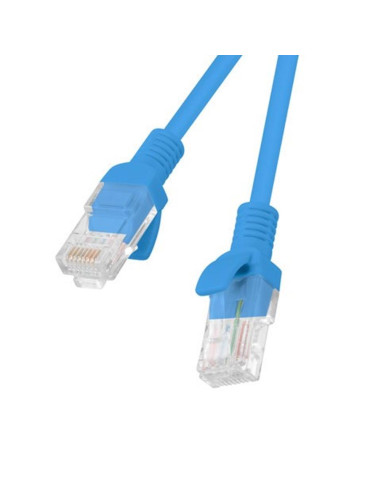 Cable red lanberg latiguillo cat.6 u - utp 1.5m azul fluke passed