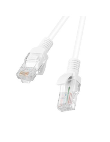 Cable red lanberg latiguillo cat.6 u - utp 2m blanco fluke passed