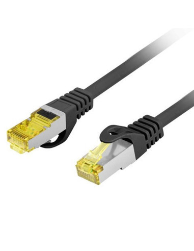 Cable red lanberg latiguillo cat.6a s - ftp lszh cu 0.5m negro fluke passed