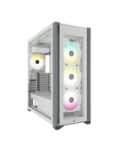 Caja ordenador gaming corsair icue 7000x atx rgb cristal templado blanca eol