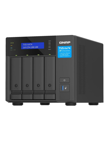 Servidor nas qnap tvs - h474 4 bahias 8gb gigabit ethernet