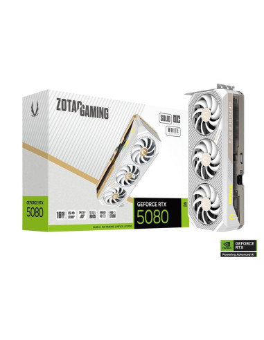 Tarjeta grafica zotac gaming 5080 solid core oc white 16gb gddr7