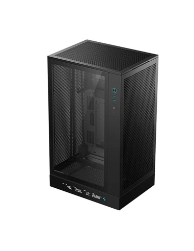Caja ordenador gaming deepcool matx ch270 digital cristal templado negra