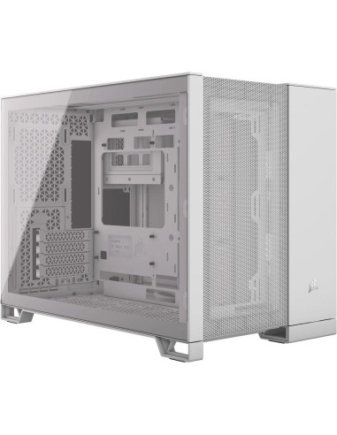 Caja ordenador gaming dual corsair 2500d airflow matx cristal templado blanca