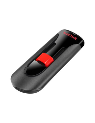 Memoria usb 2.0 sandisk 32gb cruzer glide negro - rojo
