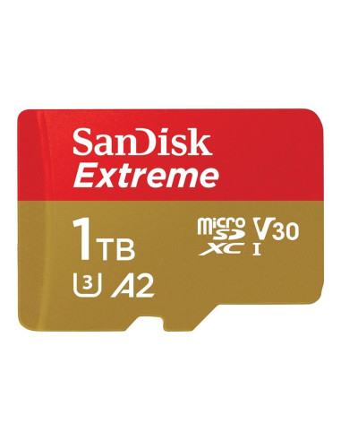 Tarjeta memoria micro secure digital 1tb sandisk extreme clase 10 uhs - i u3 + adaptador