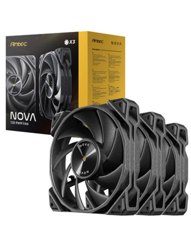 Ventilador cpu antec nova 3x 120mm negro