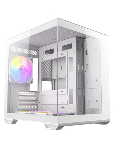 Caja ordenador gaming antec cx60m matx argb cristal templado blanco