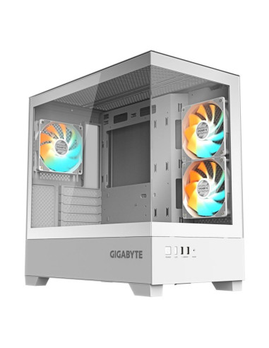 Caja ordenador gaming gigabyte c201 matx vidrio usb 3.2 blanca