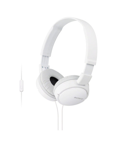 Auriculares sony mdrzx110apw - blanco - pleglable - microfono