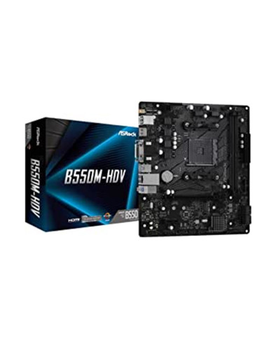 Placa base asrock amd am4 b550m - hdv m - atx -  2x ddr4 -  4x sata3 -  4x usb 3.2 -  2x usb 2.0 90 - mxbdj0 - a0uayz