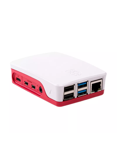 Carcasa raspberry pi 4 roja y blanca