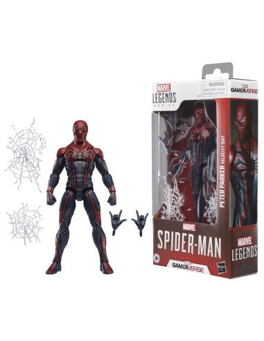 Figura hasbro marvel legends series gamerverse spider - man peter parker velocity suit