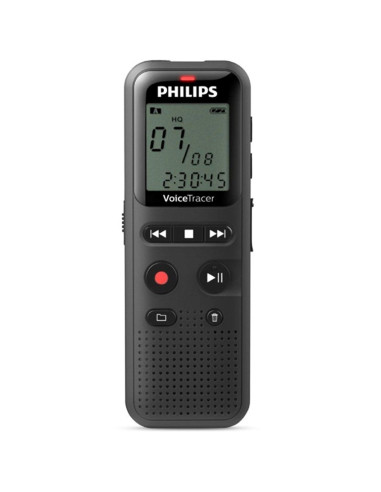 Grabadora de voz philips dvt1160 voice tracer 8khz 8gb color negro