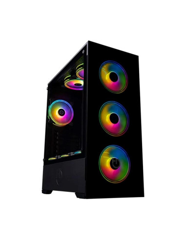 Caja ordenador gaming hiditec z20 - aura argb atx cristal templado negro