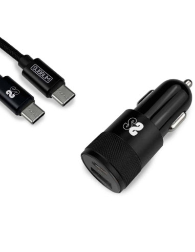 Cargador coche subblim 20w usb tipo a - usb tipo c + cable usb tipo c