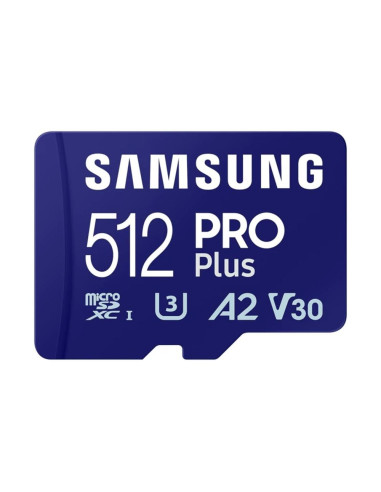 Tarjeta micro sd samsung microsdxc pro plus 512gb clase 10 + adaptador sd