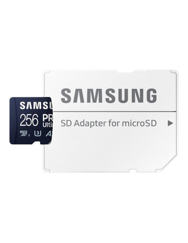 Tarjeta micro sd samsung microsdxc pro ultimate 256gb clase 10 + adaptador sd