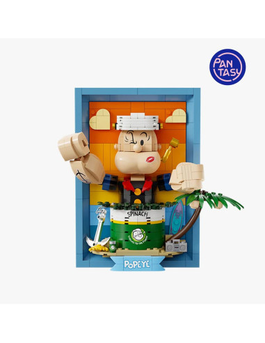Retrato 3d popeye set de construccion 21 cm