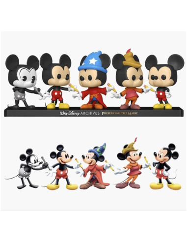 Funko pop disney archivos pack premium 5 mickey mouse 51118