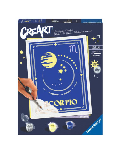 Kit para pintar con números ravensburger creart serie trend d zodiac: escorpio