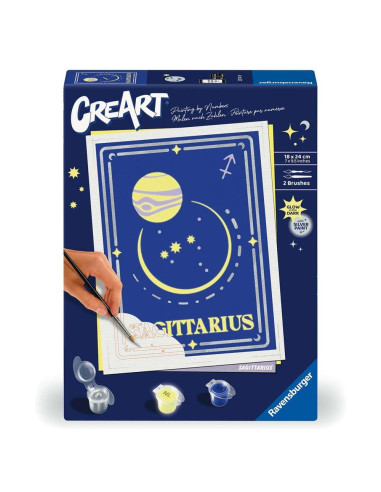 Kit para pintar con números ravensburger creart serie trend d zodiac: sagitario