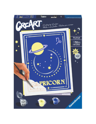 Kit para pintar con números ravensburger creart serie trend d zodiac: capricornio