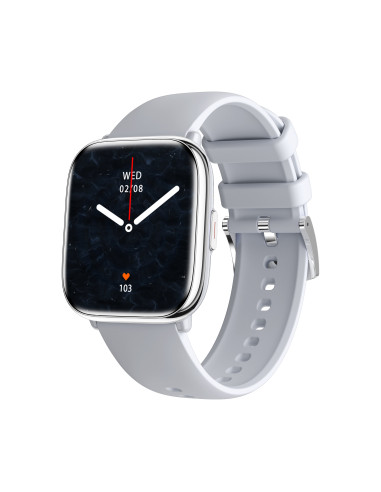 Reloj smartwatch myphone pastel silver gray