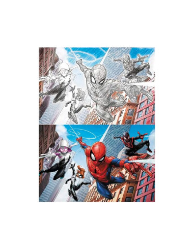 Puzzle para rascar prime 3d marvel multi universo 150 piezas