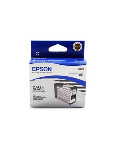 Cartucho tinta epson t5808 negro mate stylus pro 3800 - 3880