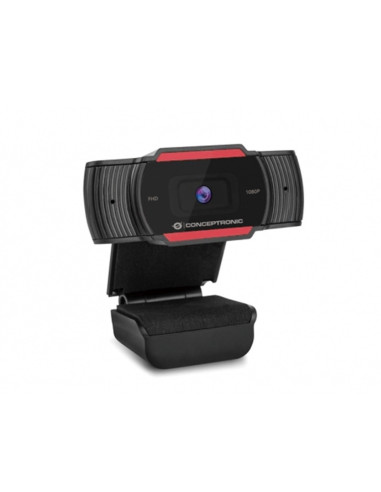 Webcam fhd conceptronic amdis04r - 1080p -  usb - 30 fps - angulo vision 65º - foco fijo - microfono integrado