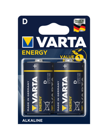 Blister pilas varta alcalinas energy lr20 d -  2 pilas