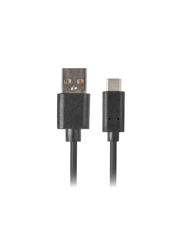 Cable usb lanberg 2.0 macho -  usb tipo c macho quick charge 3.0 1m negro