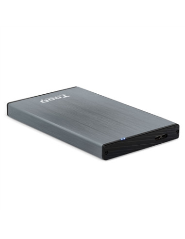 Caja externa tooq tqe - 2527g para hhd - ssd 2.5pulgadas 9.5mm sata usb 3.0 gris