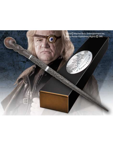 Replica the noble collection harry potter alastor moody varita con caja y placa de identificacion