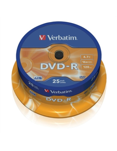 Verbatim dvd - r 4.7gb 16x tarrina 25uds