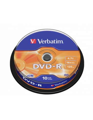 Verbatim dvd - r 4.7gb 16x tarrina 10uds