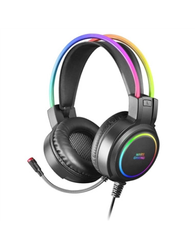 Auriculares mars gaming mhrgb jack 3.5mm + usb con microfono compatible con windows -  ps4 -  ps5 -  xbox one -  xbox series x 