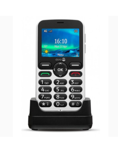 Telefono movil doro 5860 white - black - 2.4pulgadas -  4g - blanco y negro