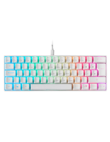 Teclado mars gaming mkmini usb rgb mecanico blanco