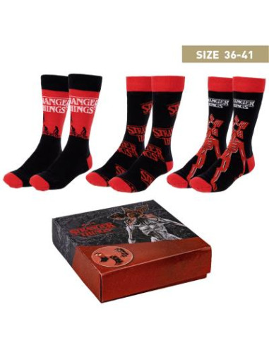 Pack calcetines 3 piezas stranger things talla 36 -  41