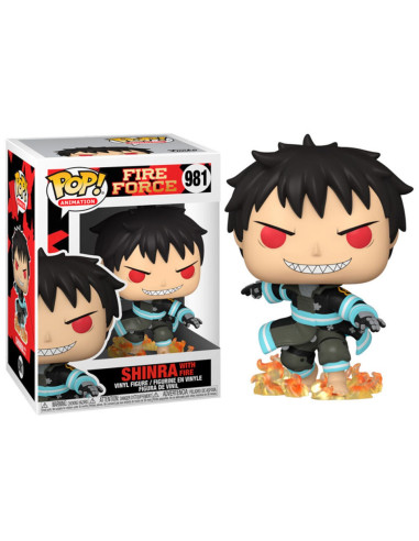 Funko pop animacion fire force shinra con fuego 56159