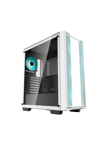 Caja ordenador gaming deepcool atx cc560 v2 cristal templado blanco